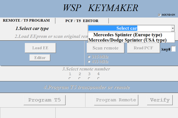 Upgrade Set from Dodge / Sprinter Set to Key Maker KR55 